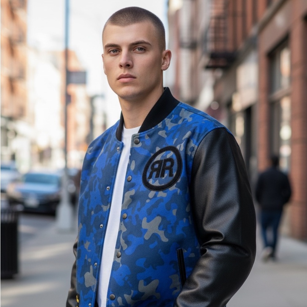 Blue Camo Varsity Jacket

ALL REASONABLE OFFERS ACCEPTED!
